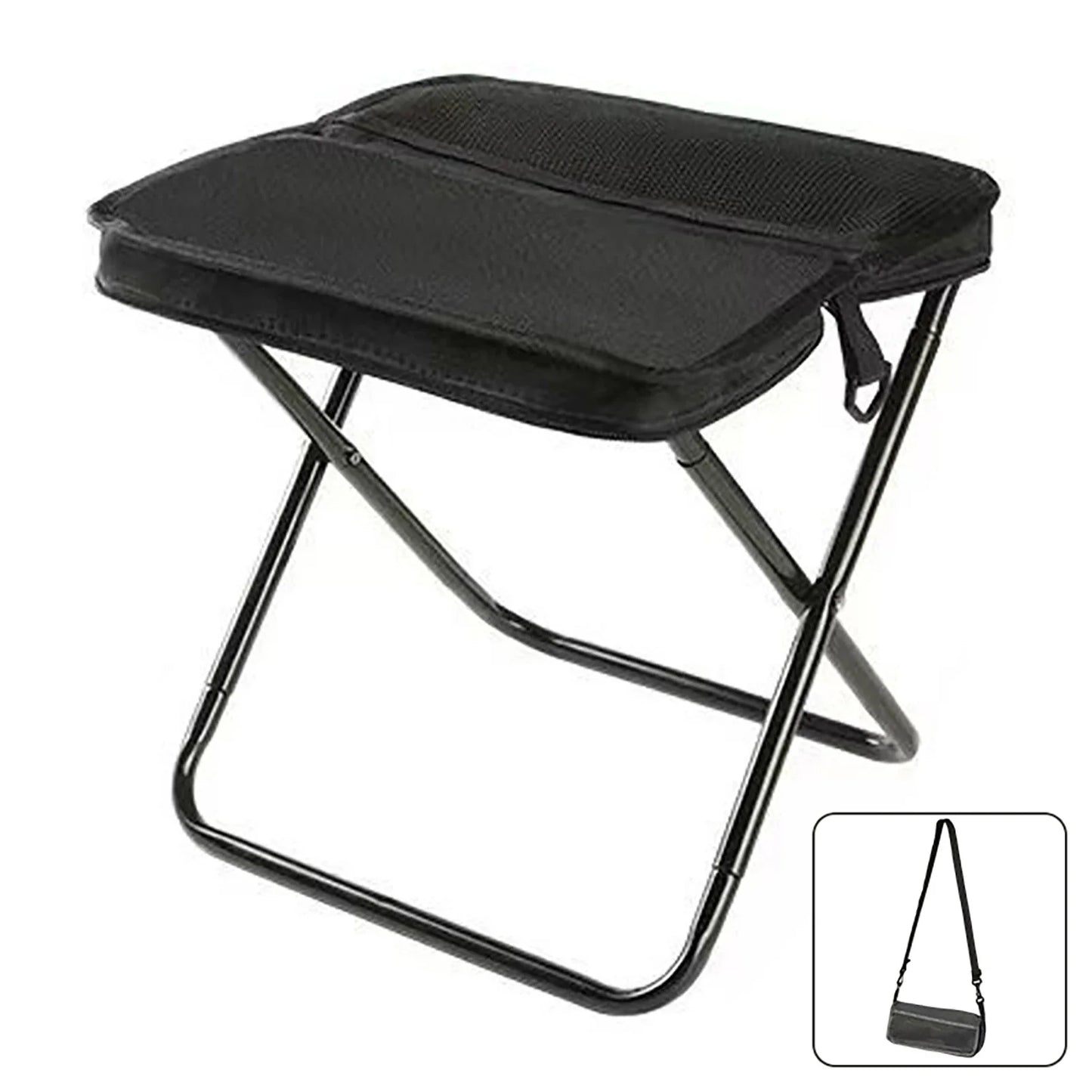 Portable Folding Stool with Carry Pouch