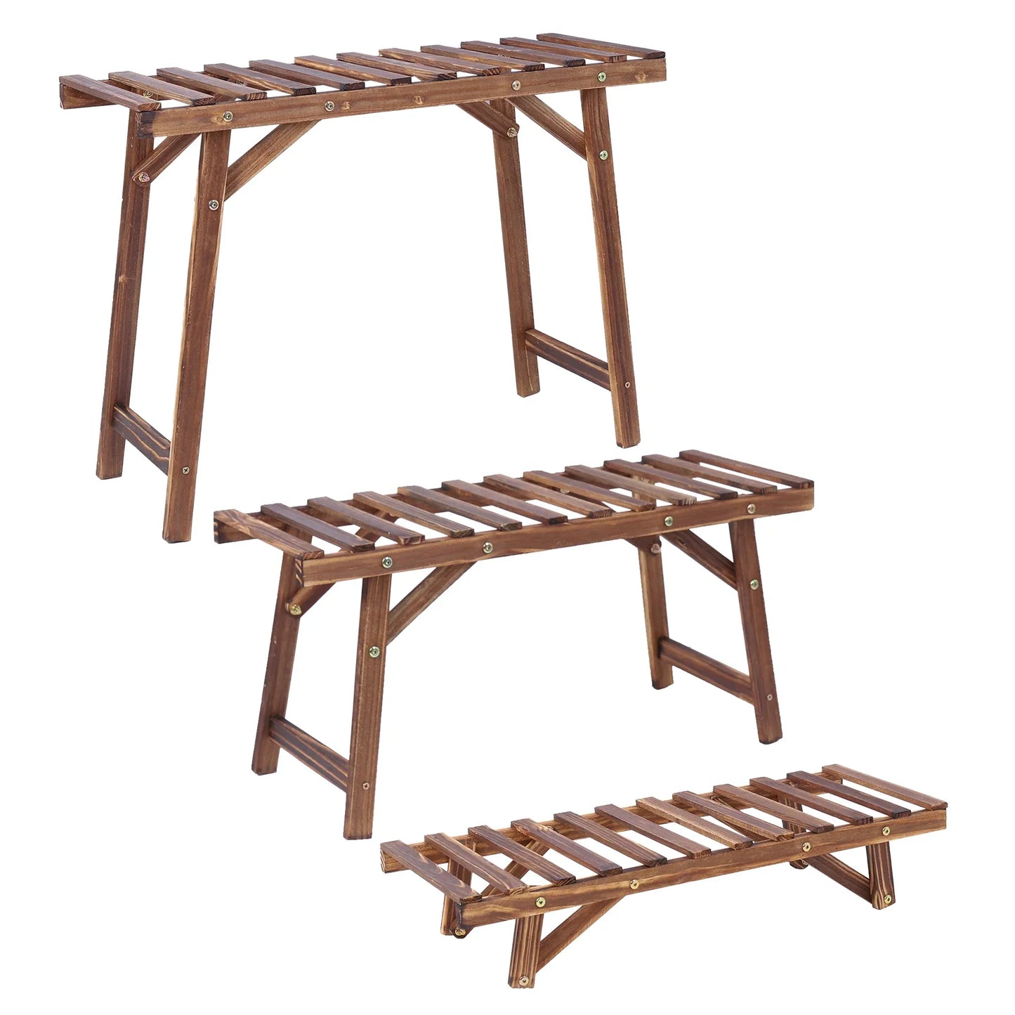 Freestanding 3 Tier Plant Display Shelves