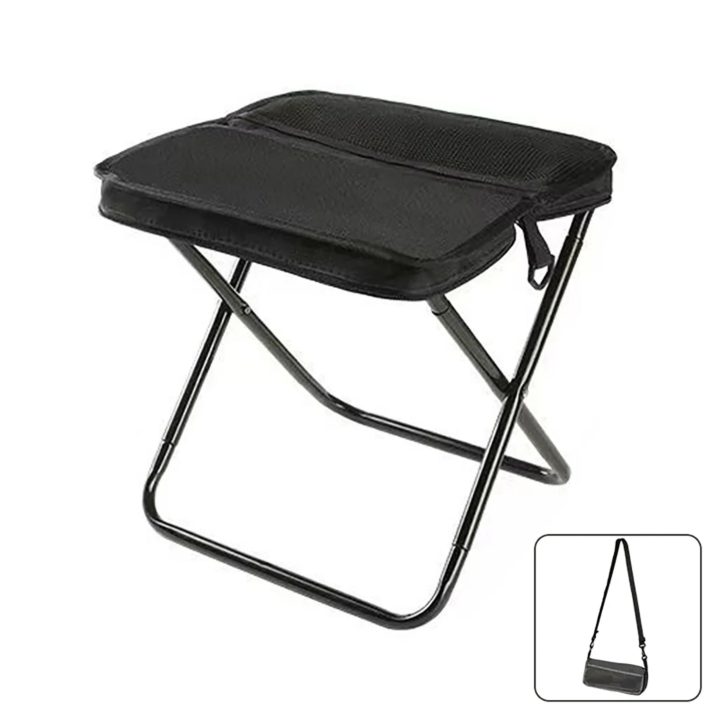 Portable Folding Stool with Carry Pouch