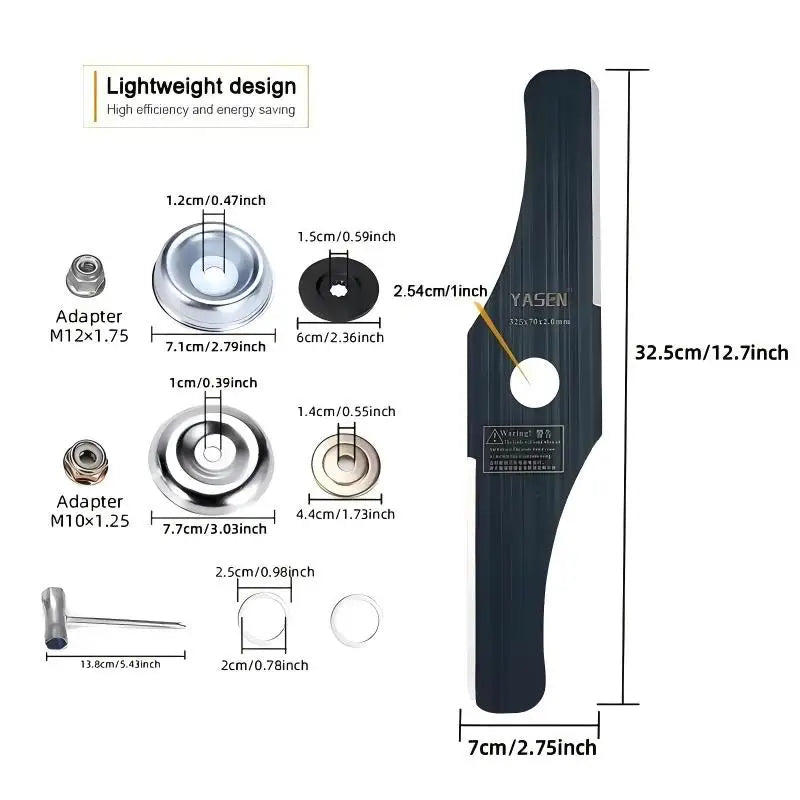 Universal Double-Edged Steel Blades for Weed Trimmers