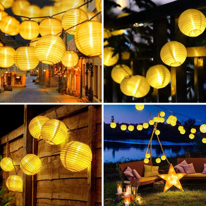 Waterproof Solar Lantern String Lights