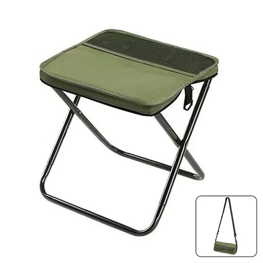 Portable Folding Stool with Carry Pouch