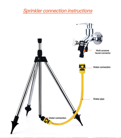 360-Degree Rotating Tripod Lawn Sprinkler