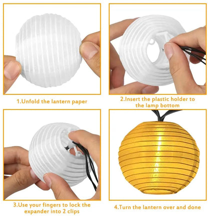 Waterproof Solar Lantern String Lights