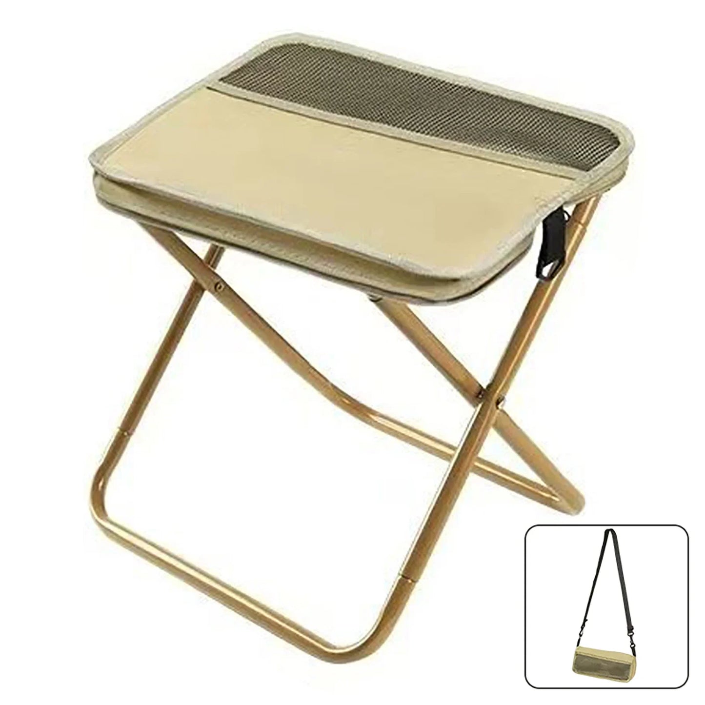 Portable Folding Stool with Carry Pouch