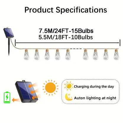 Solar Bulb String Lights